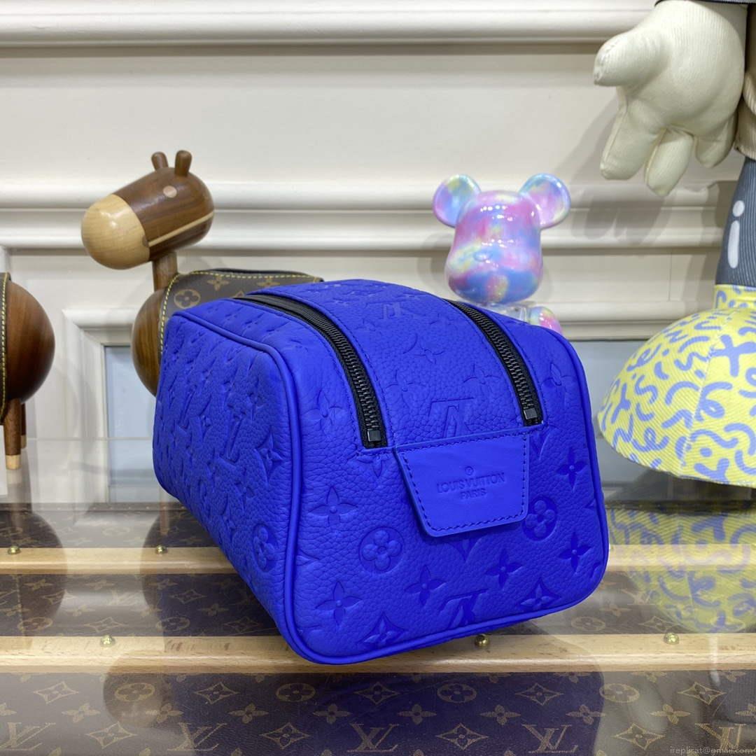 LV M82576 Louis Vuitton Dopp Kit Bag Racing Blue