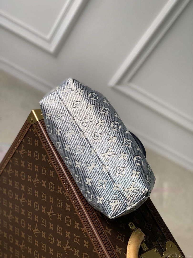 LV M46544 Louis Vuitton Monogram Clutch Bag Blue