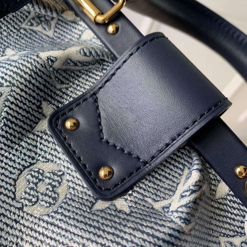 LV M46544 Louis Vuitton Monogram Clutch Bag Blue