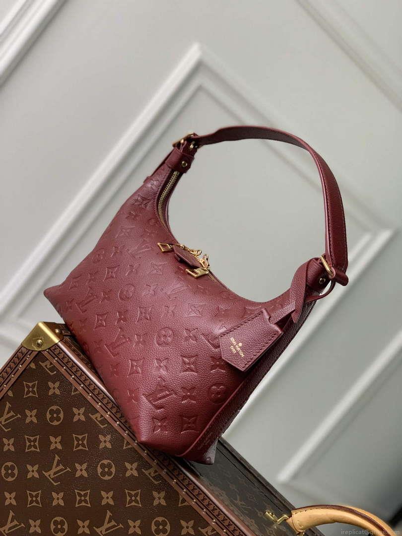 LV M46610 Louis Vuitton Sac Sport Bag Wine Red