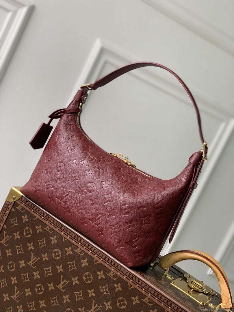 LV M46610 Louis Vuitton Sac Sport Bag Wine Red