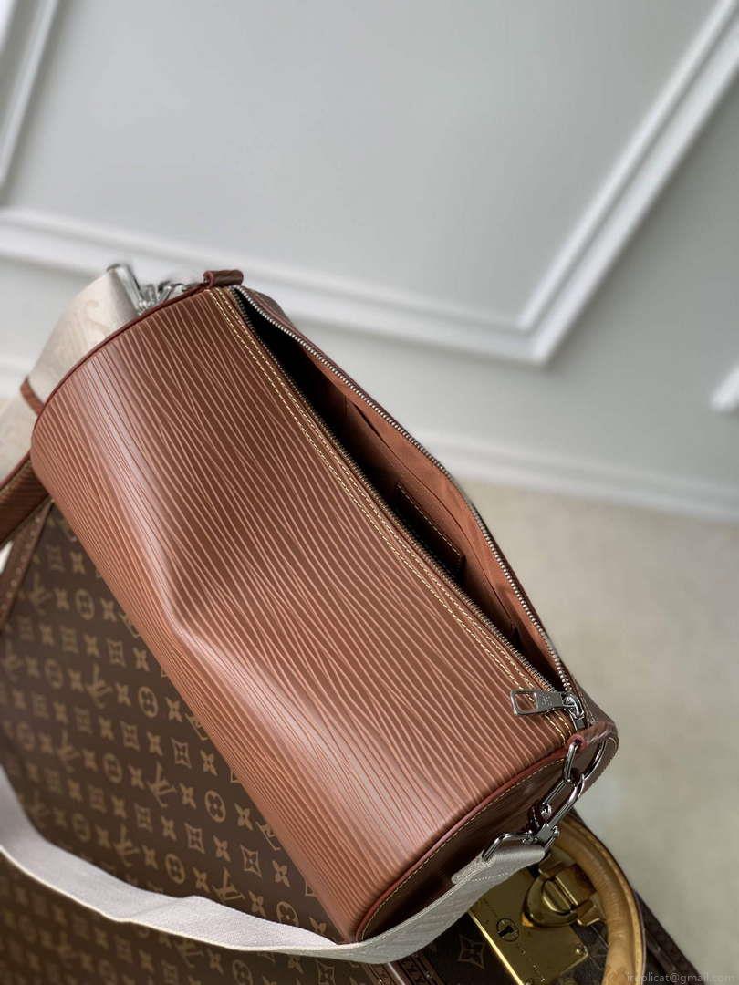 LV M23092 Louis Vuitton Soft Polochon Cross-body Bag Cognac