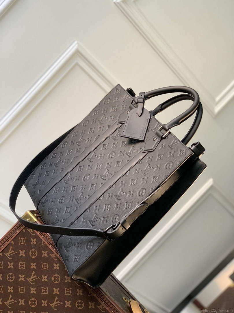 LV M21866 Louis Vuitton Sac Plat NV Bag Black
