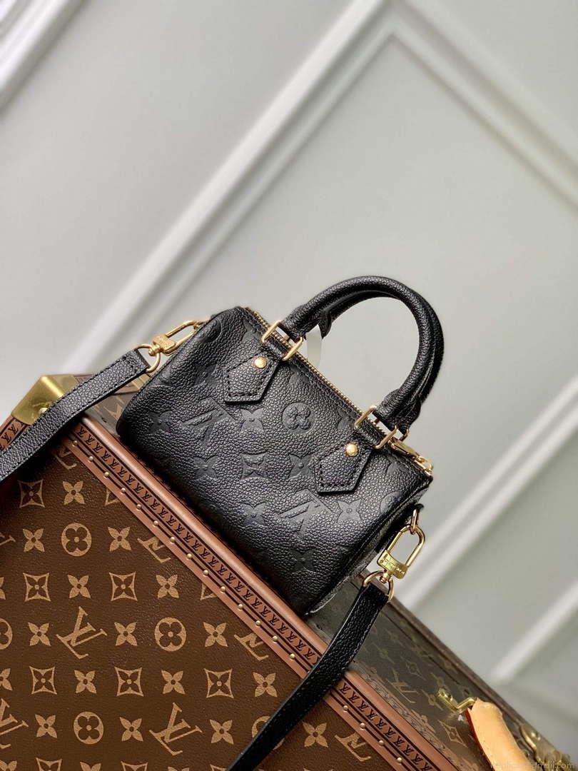 LV M82450 Louis Vuitton Nano Speedy Bag Black