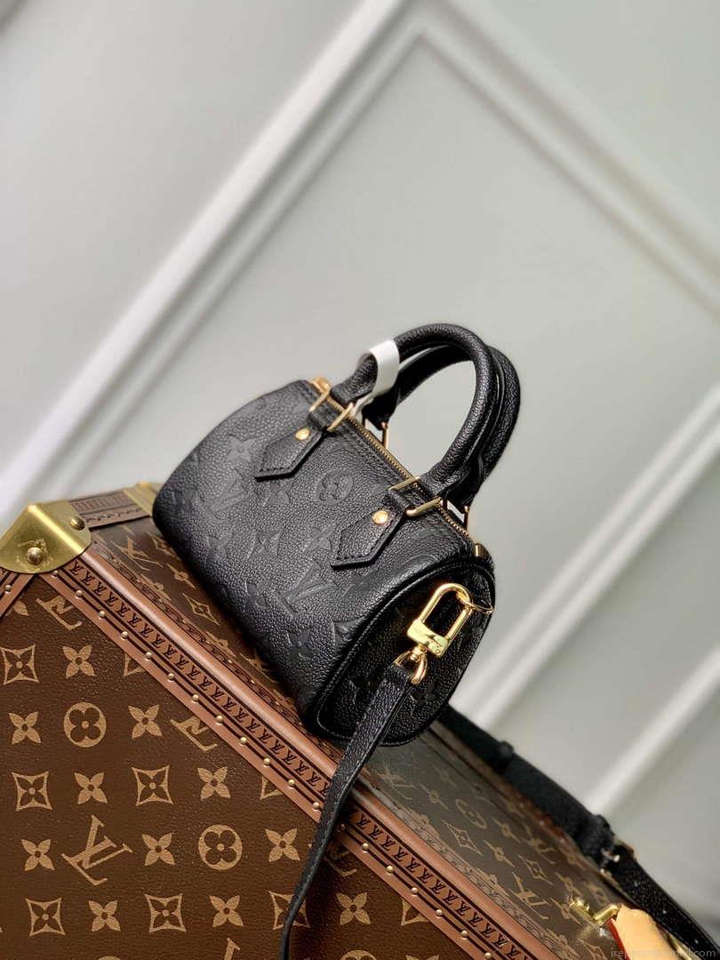 LV M82450 Louis Vuitton Nano Speedy Bag Black