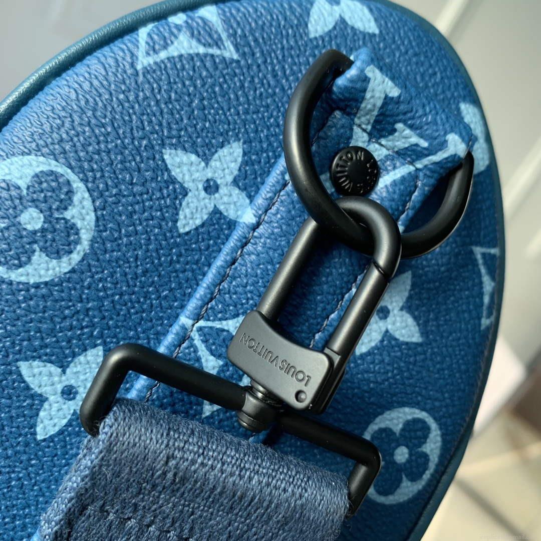 LV M46803 Louis Vuitton Keepall Bandoulière 25 City Bag Atlantic Blue
