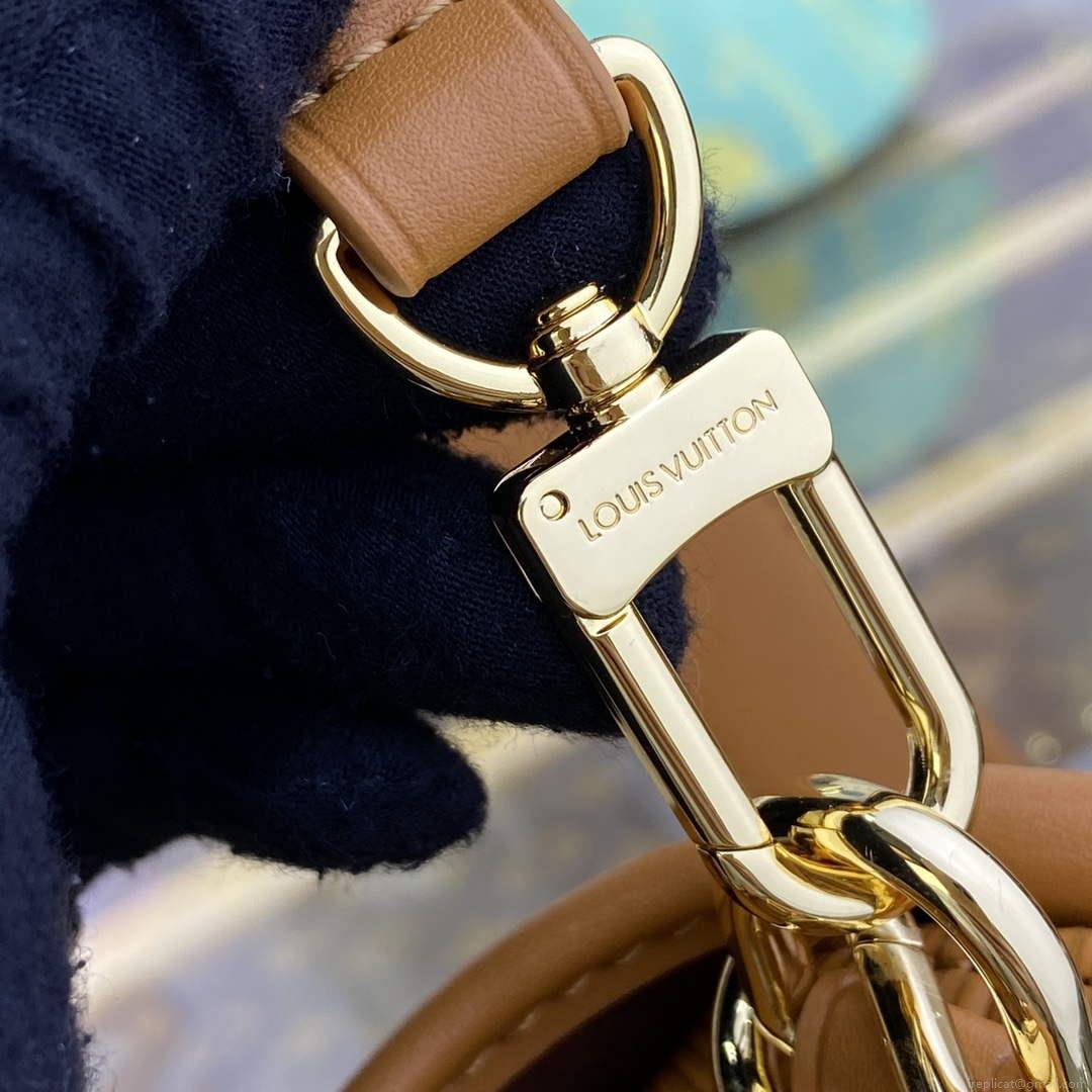 LV M23471 Louis Vuitton Saumur BB Saddle Bag Safran Brown