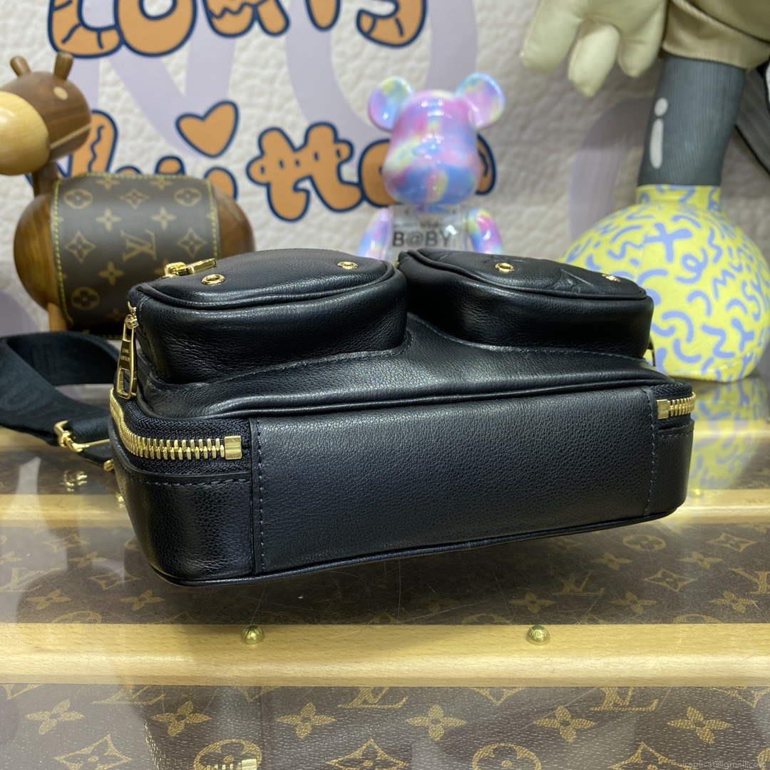 LV M80450 Louis Vuitton Utility Crossbody Bag Black