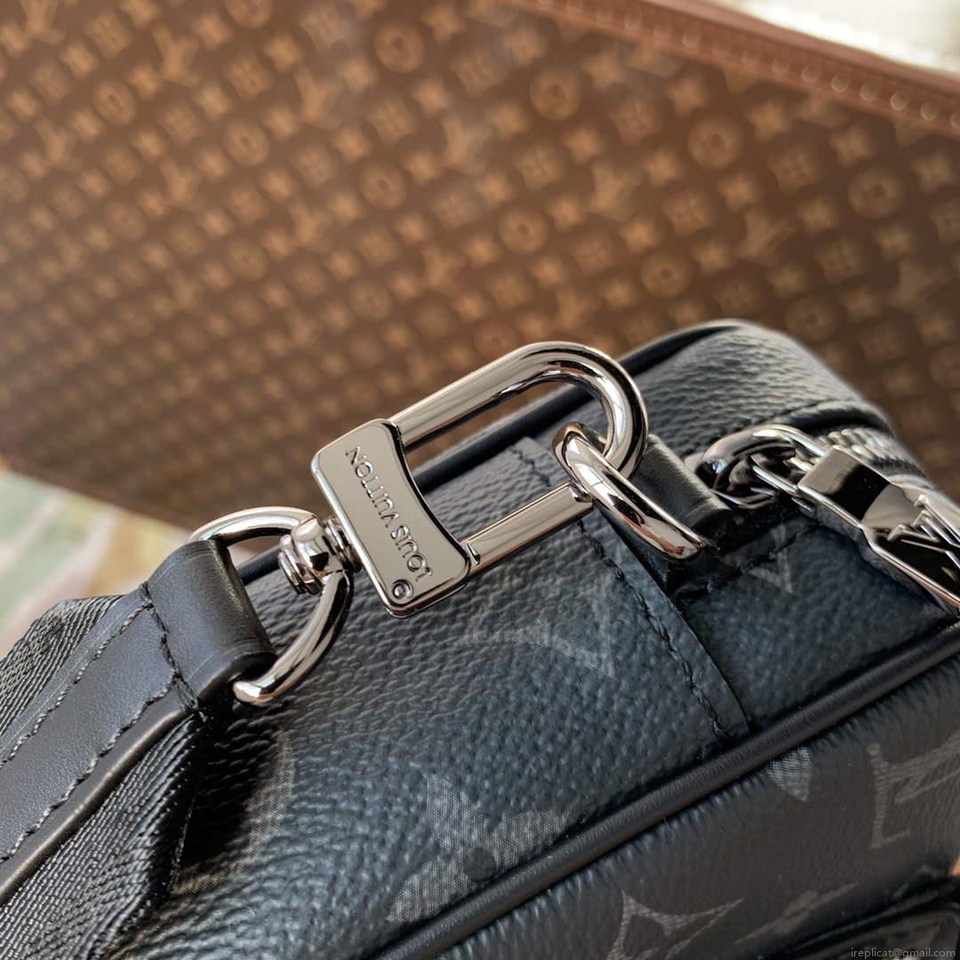 LV M82770 Louis Vuitton Nano Porte Documents Voyage Bag Black