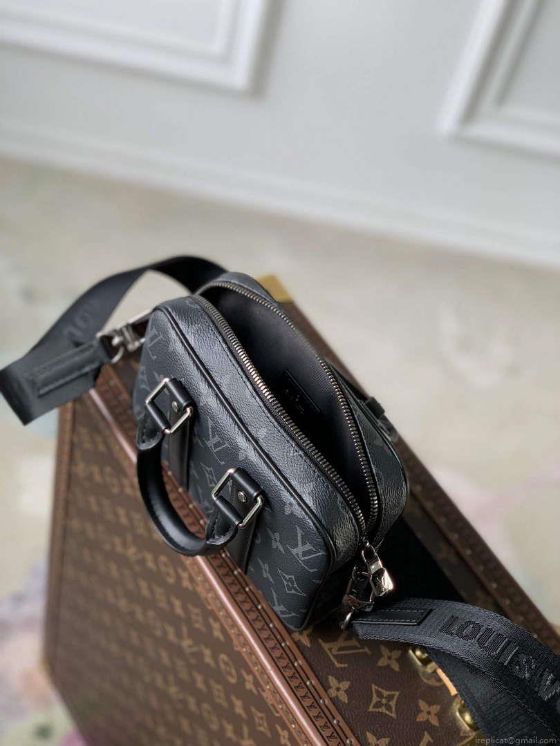 LV M82770 Louis Vuitton Nano Porte Documents Voyage Bag Black