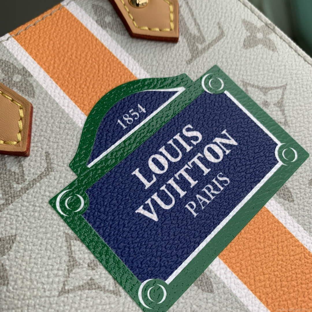 LV M23615 Louis Vuitton Petit Sac Plat Bag Beige/Ocher