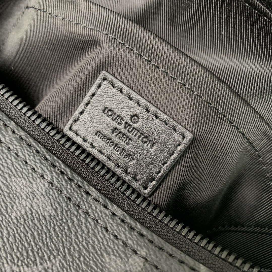 LV M46796 Louis Vuitton Soft Polochon PM Monogram Eclipse