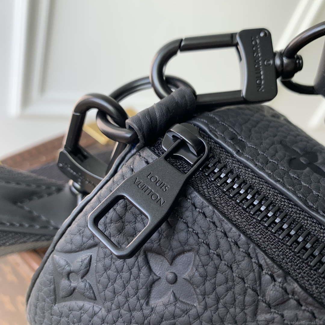 LV M46796 Louis Vuitton Soft Polochon PM Monogram Black