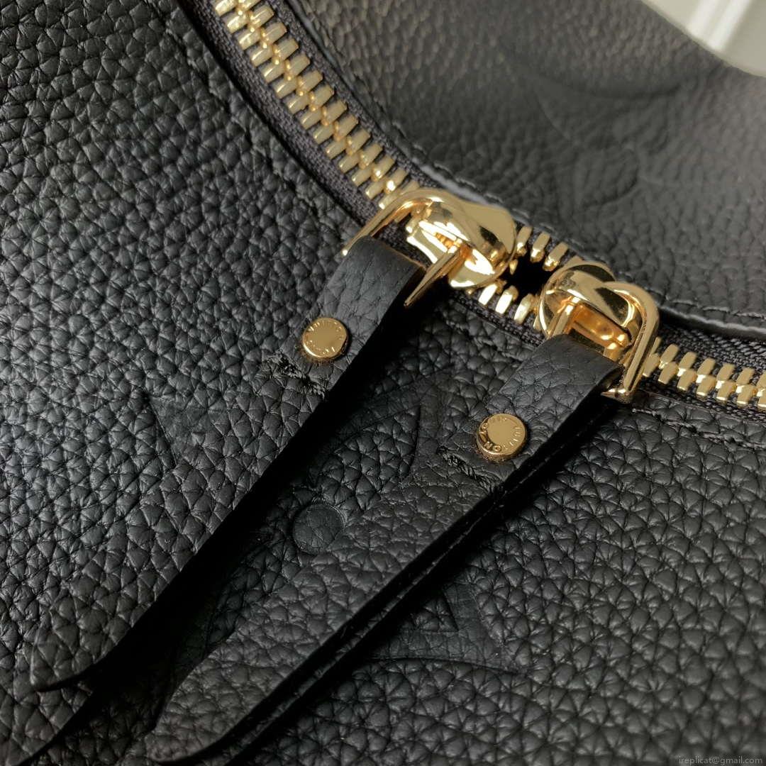 Louis Vuitton LV M46725 Loop Hobo Bag Monogram Empreinte Black