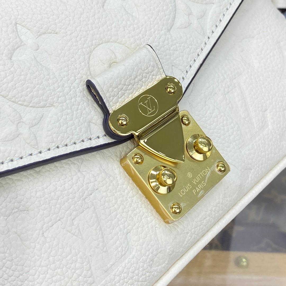 LV M22942 Louis Vuitton Pochette Métis East West bag Monogram Empreinte Leather Crème Beige
