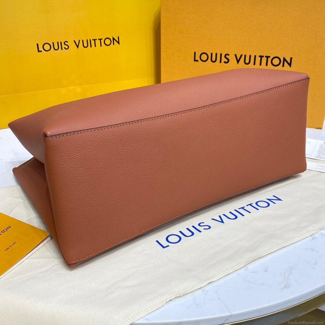 LV M57346 Louis Vuitton M57345 Lockme Shopper M57347 Bag Grained Calf Leather Brown