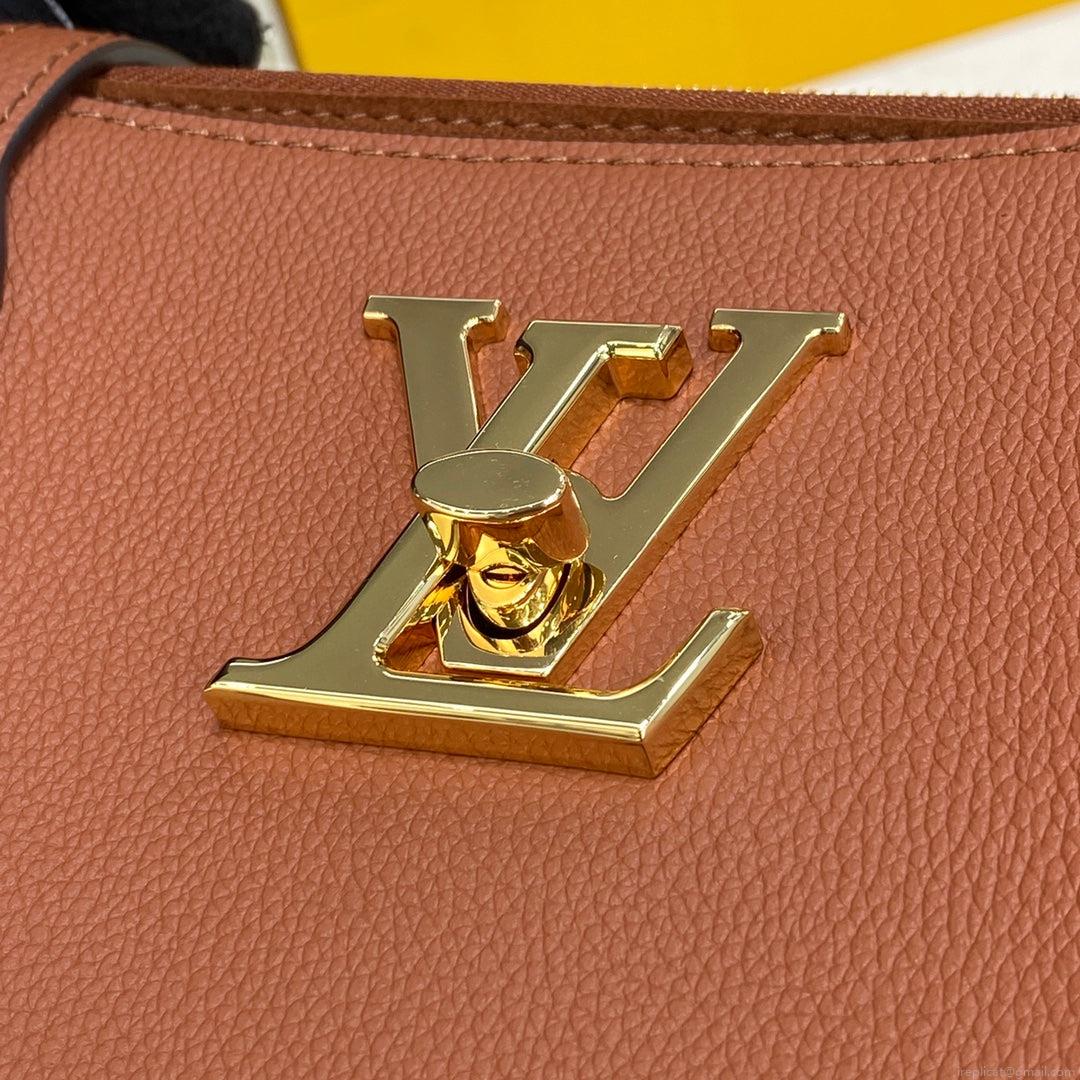 LV M57346 Louis Vuitton M57345 Lockme Shopper M57347 Bag Grained Calf Leather Brown