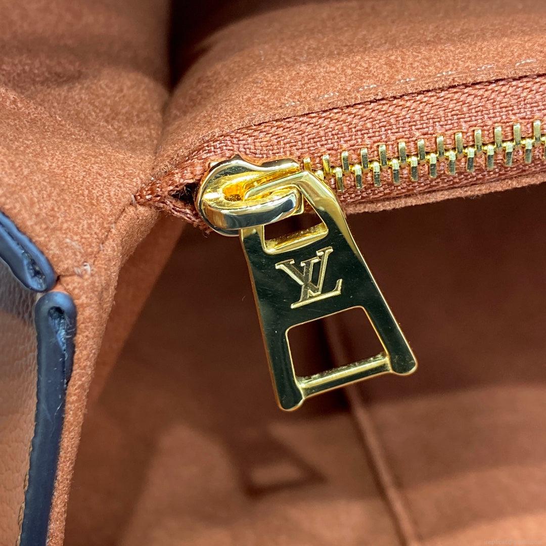 LV M57346 Louis Vuitton M57345 Lockme Shopper M57347 Bag Grained Calf Leather Brown