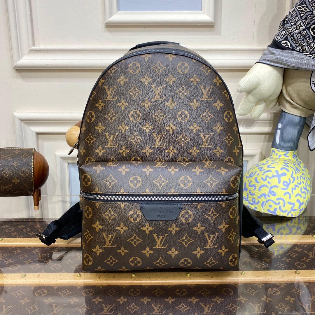 LV M46684 Louis Vuitton Discovery Backpack PM Monogram Macassar coated canvas