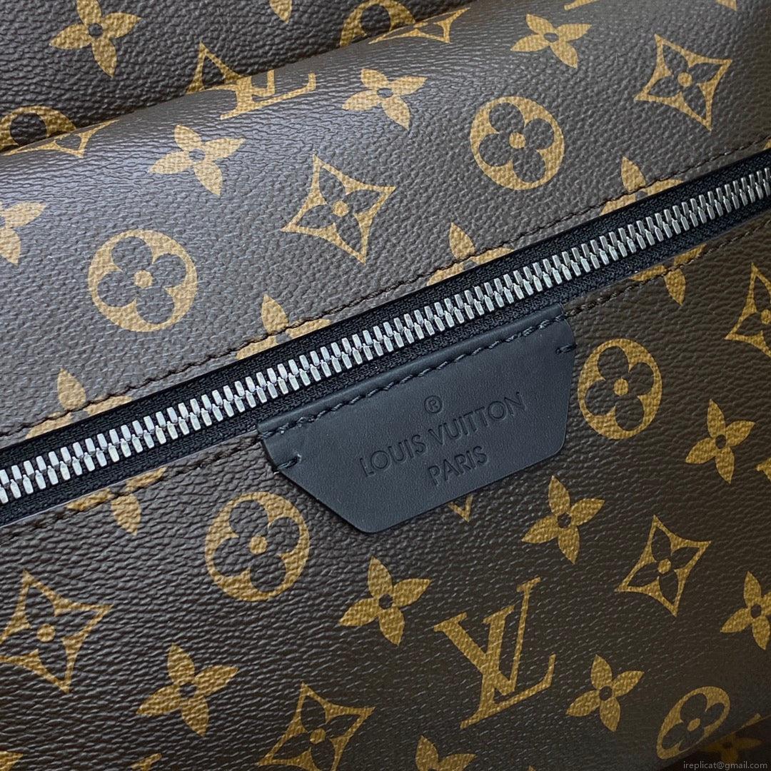 LV M46684 Louis Vuitton Discovery Backpack PM Monogram Macassar coated canvas