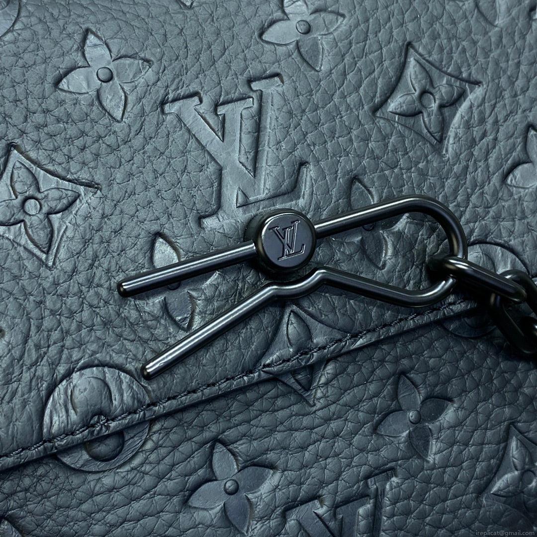 LV M23742 Louis Vuitton Steamer Messenger Bag Taurillon Monogram embossed cowhide leather