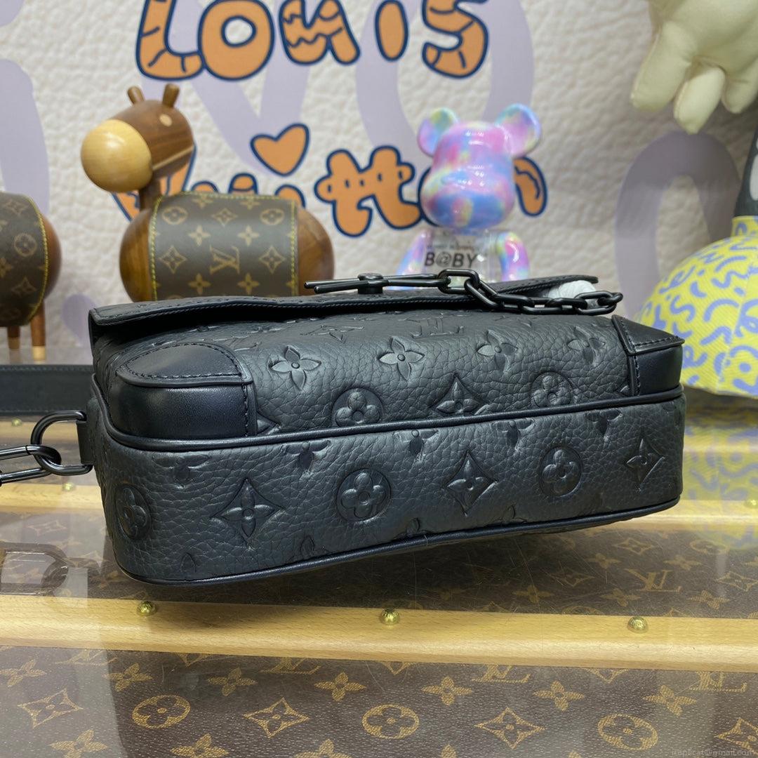 LV M23742 Louis Vuitton Steamer Messenger Bag Taurillon Monogram embossed cowhide leather