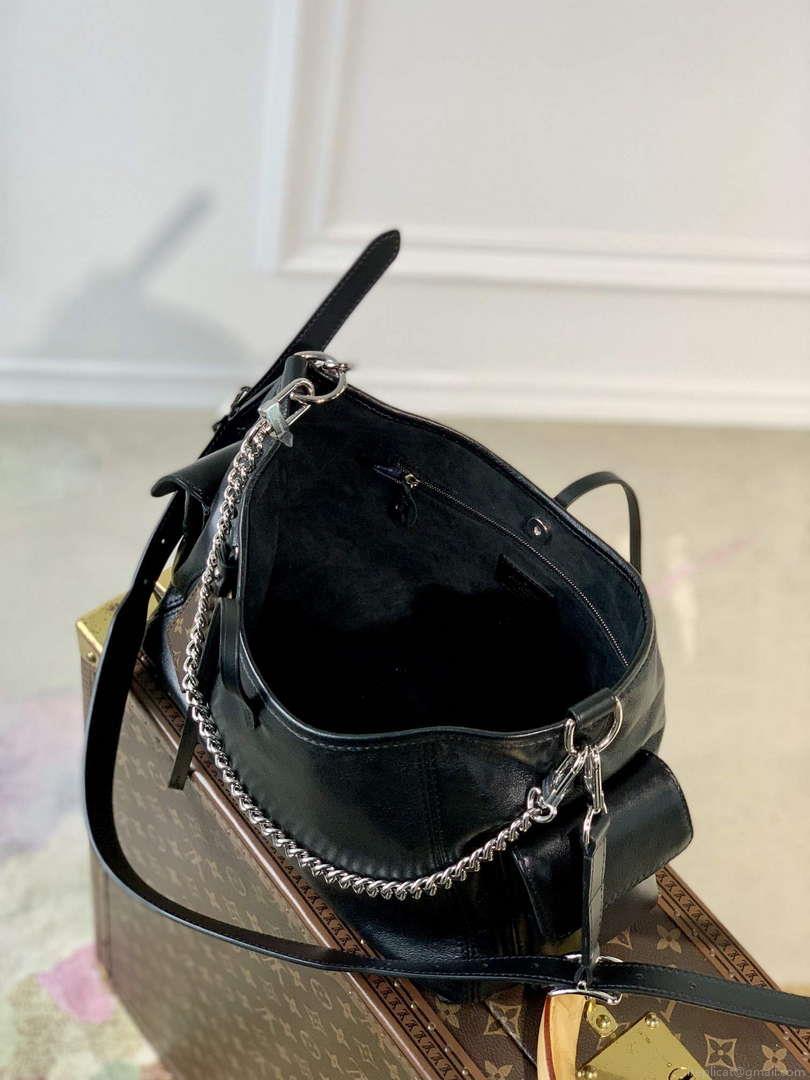 LV M24861 Louis Vuitton CarryAll Cargo PM Handbag Black