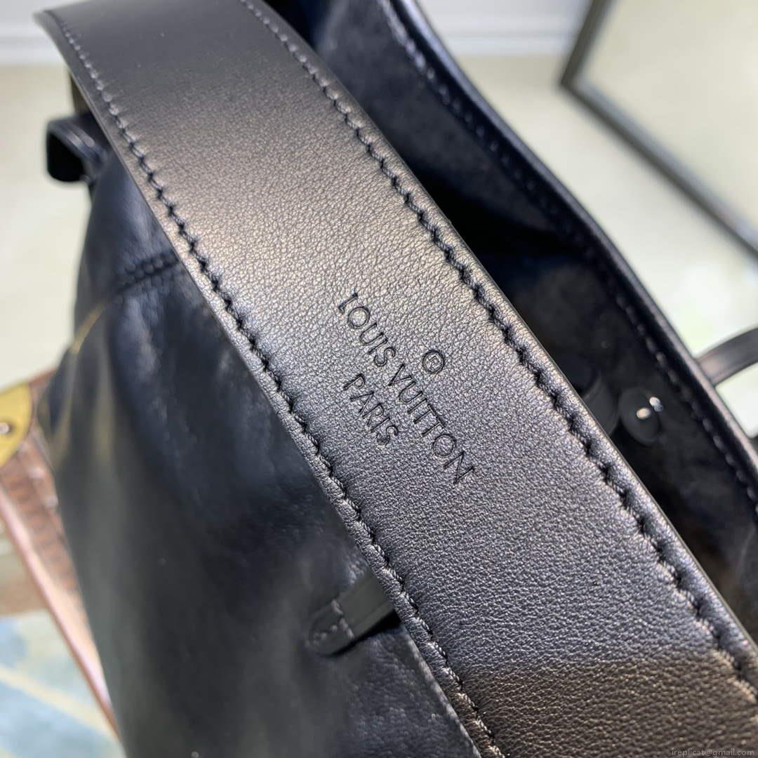 LV M24861 Louis Vuitton CarryAll Cargo PM Handbag Black