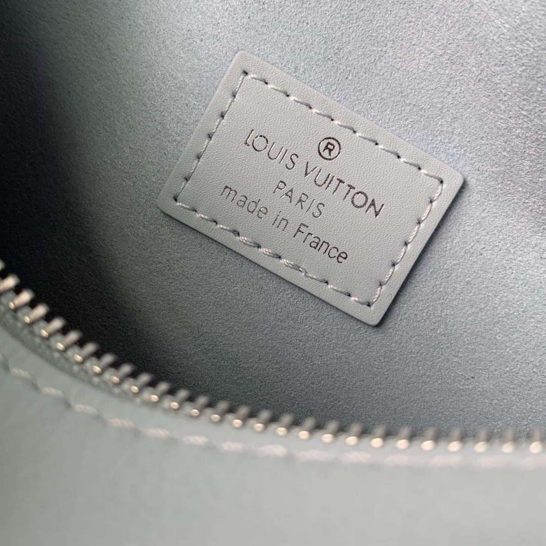 LV M25160 Louis Vuitton Side Trunk MM Handbag Olympe Blue