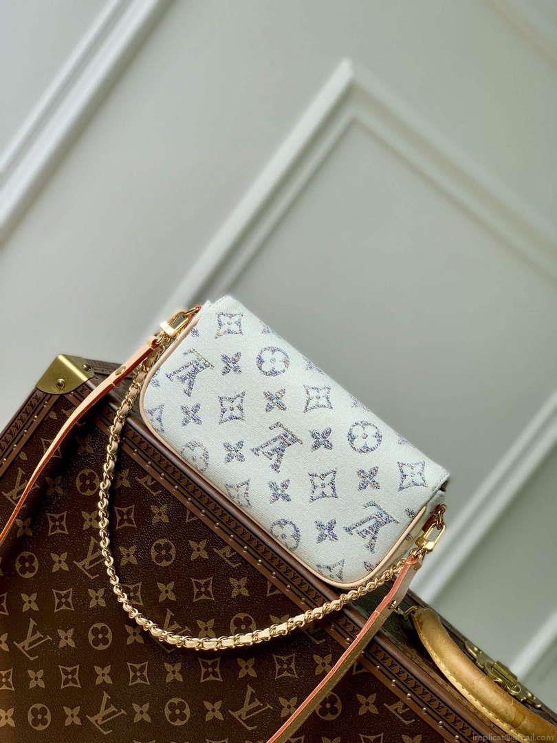 LV M83499 Louis Vuitton Wallet on Chain Ivy Bag Multicolor White