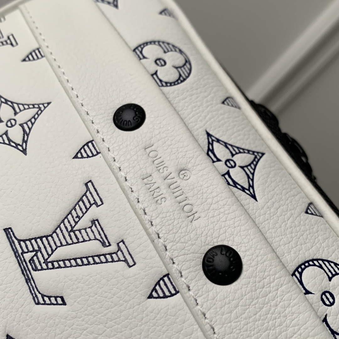 LV M83383 Louis Vuitton Alpha Wearable Wallet White/Navy