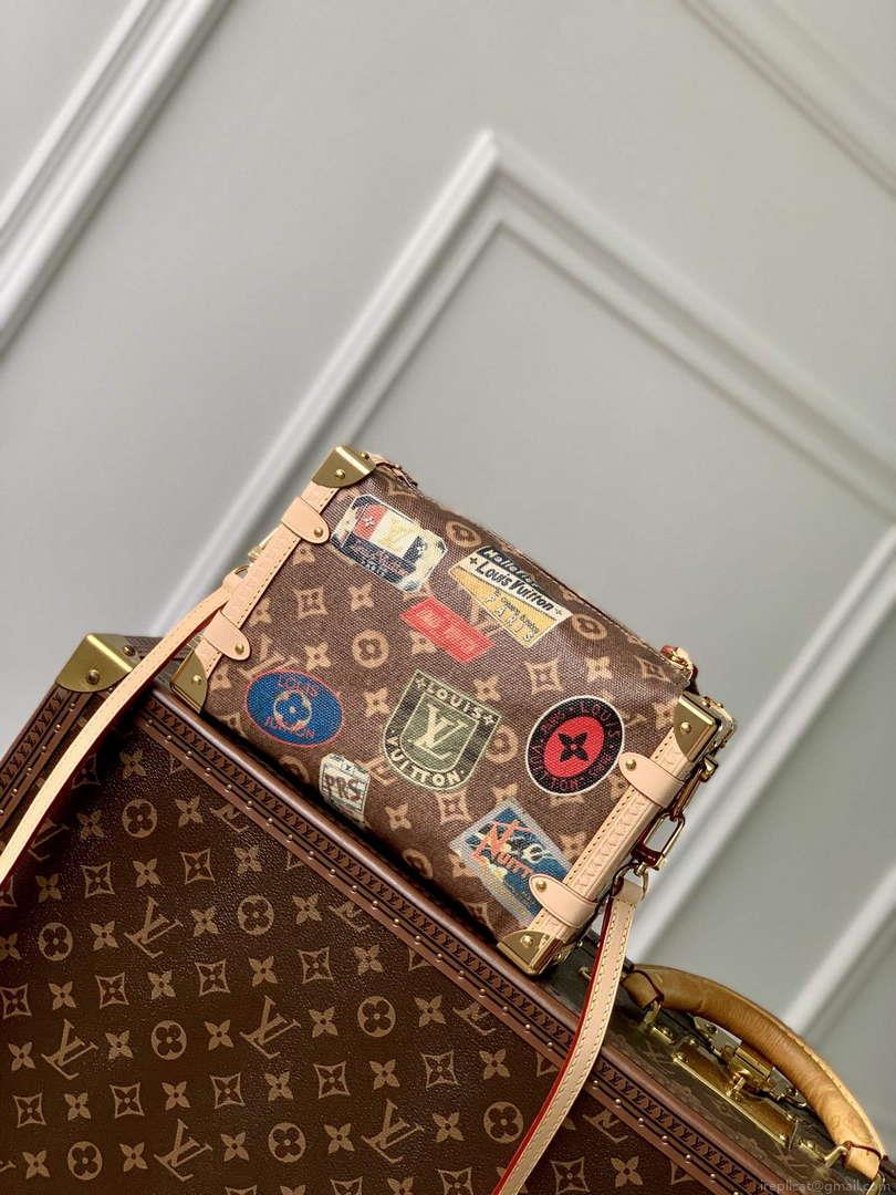 LV M47085 Louis Vuitton Side Trunk MM Other Monogram Canvas Handbag