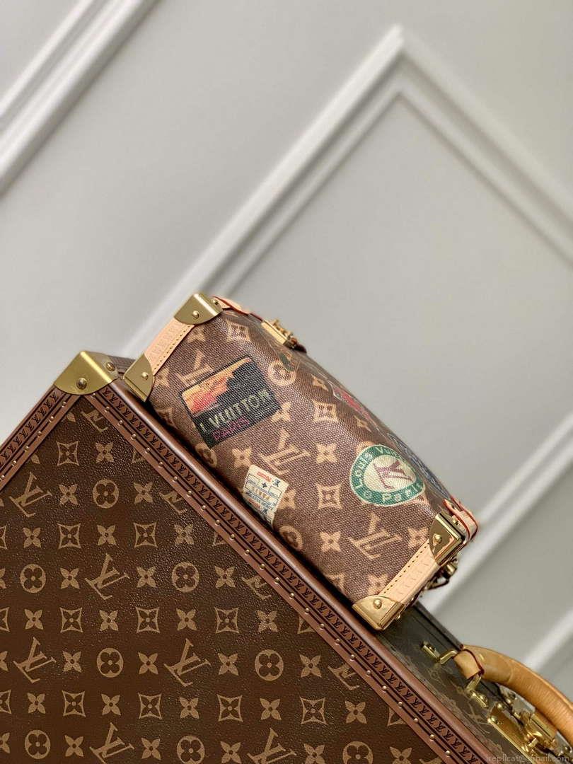 LV M47085 Louis Vuitton Side Trunk MM Other Monogram Canvas Handbag