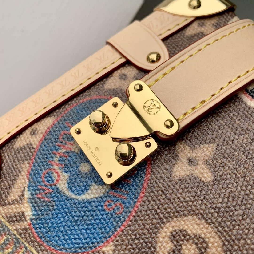 LV M47085 Louis Vuitton Side Trunk MM Other Monogram Canvas Handbag