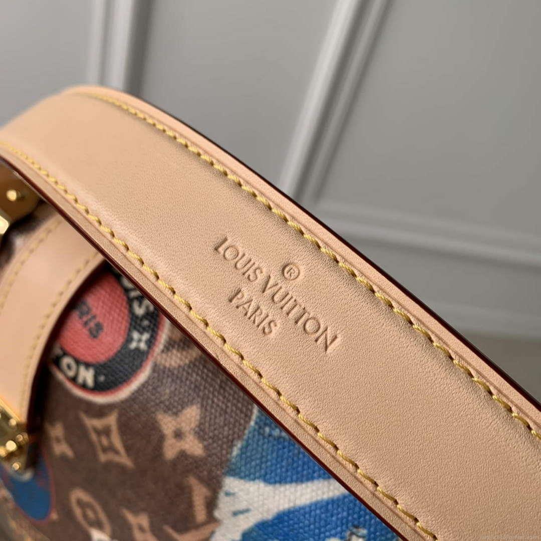 LV M47085 Louis Vuitton Side Trunk MM Other Monogram Canvas Handbag
