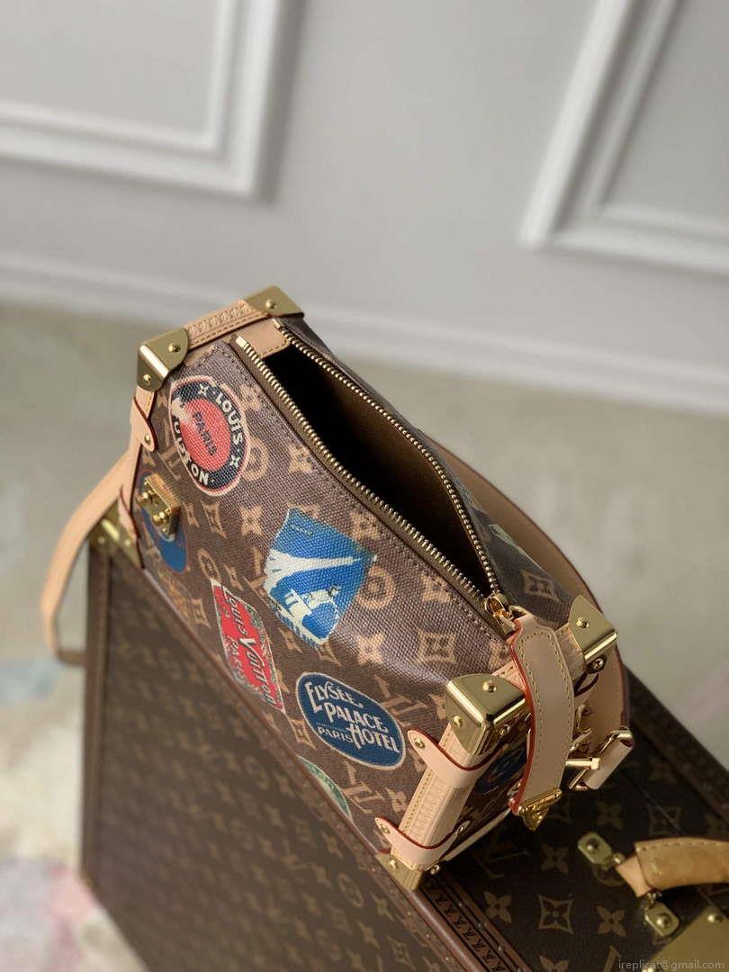 LV M47085 Louis Vuitton Side Trunk MM Other Monogram Canvas Handbag