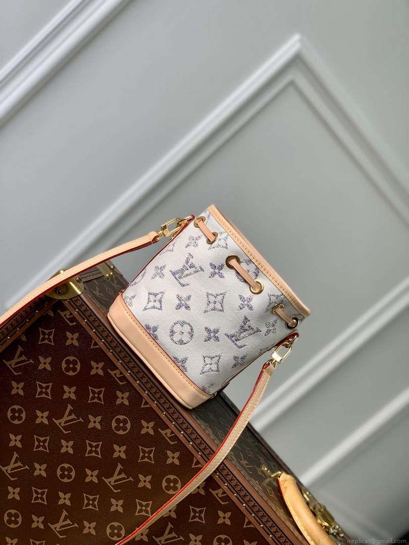 LV M83453 Louis Vuitton Nano Noé Bag Multicolor White