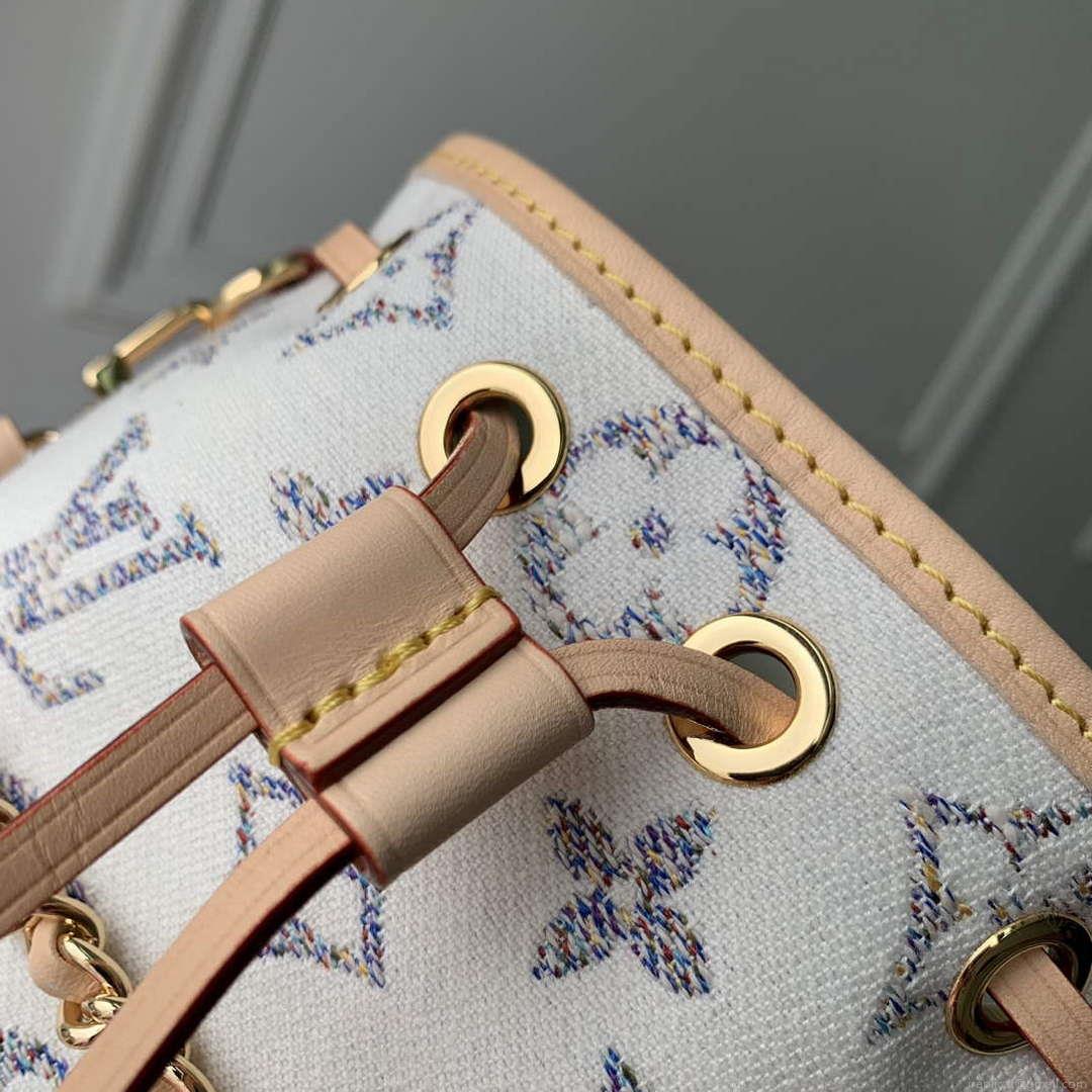LV M83453 Louis Vuitton Nano Noé Bag Multicolor White