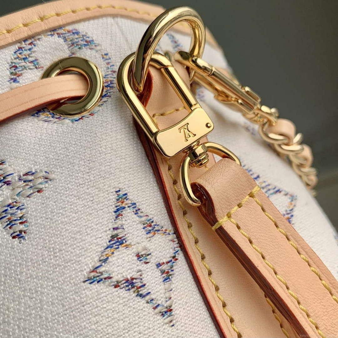LV M83453 Louis Vuitton Nano Noé Bag Multicolor White