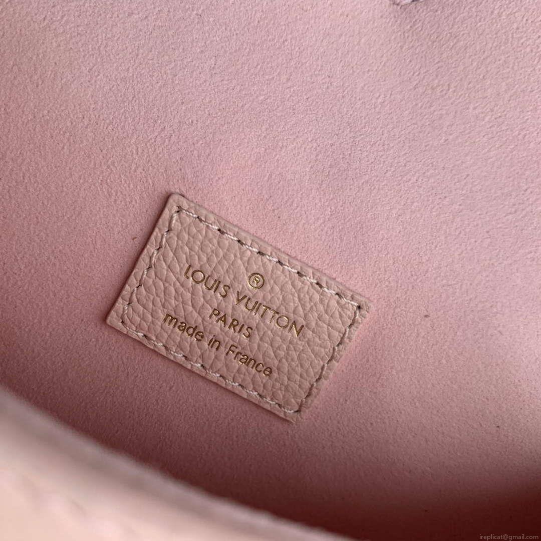 LV M83566 Louis Vuitton Nano Diane Bag Monogram Empreinte leather Opale Pink