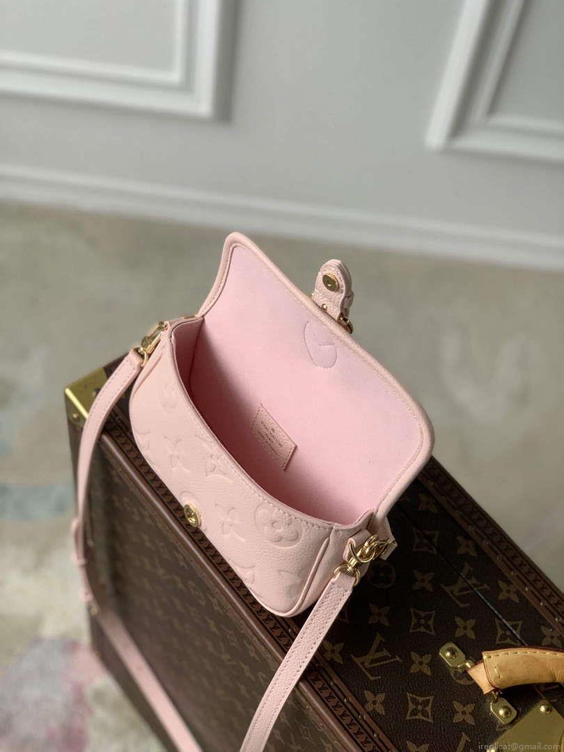 LV M83566 Louis Vuitton Nano Diane Bag Monogram Empreinte leather Opale Pink