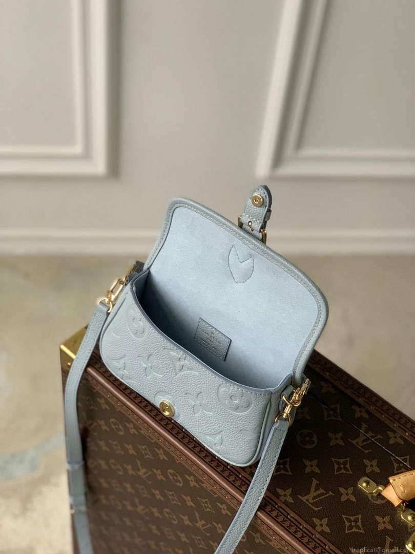 LV M83592 Louis Vuitton Nano Diane Bag Monogram Empreinte leather Olympe Blue