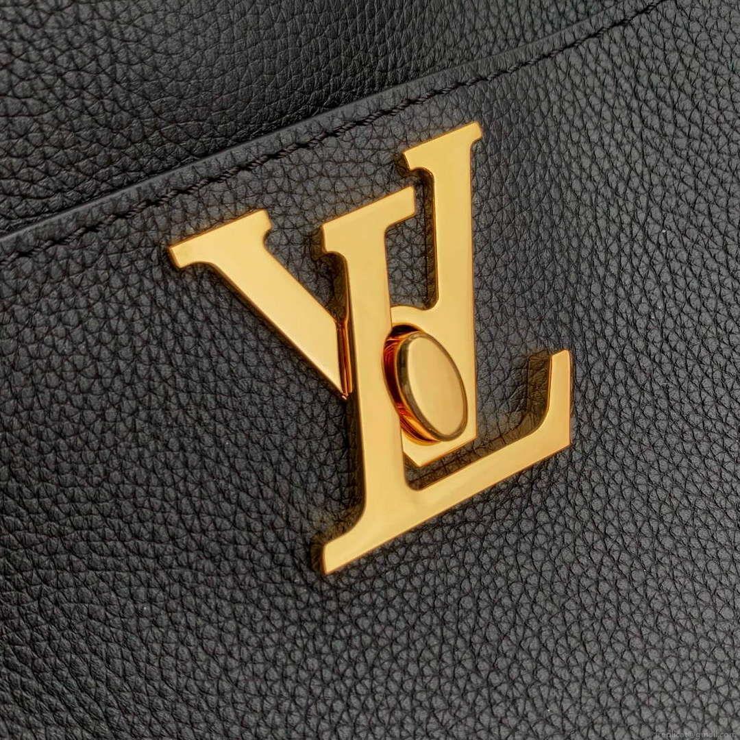 LV M24006 Louis Vuitton Lock and Walk Bucket Bag Black