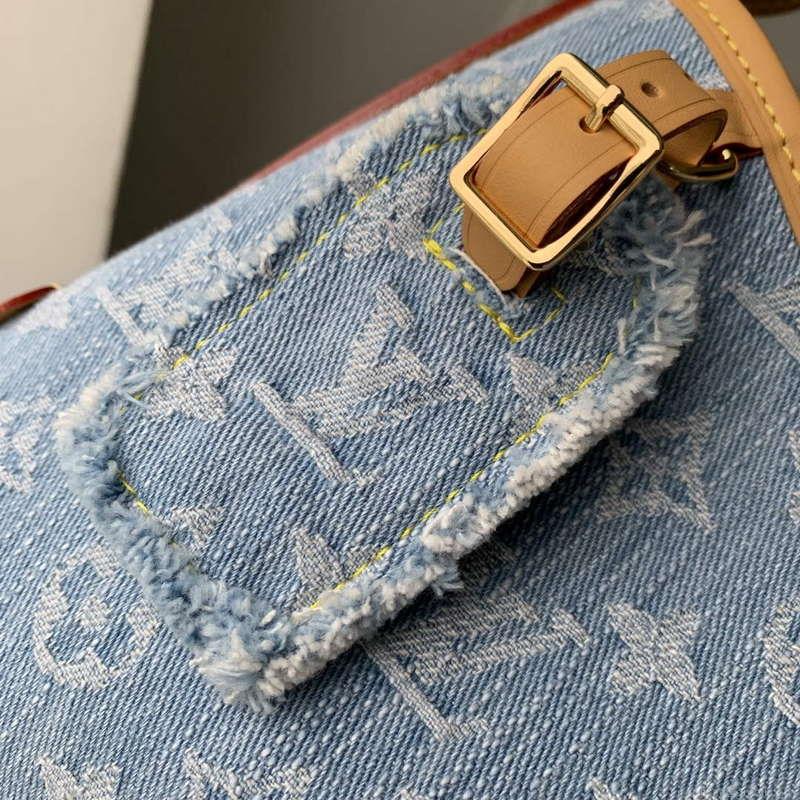 LV M11462 Louis Vuitton CarryAll PM Bag Sky Blue Denim