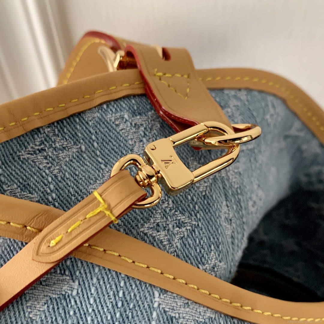 LV M11462 Louis Vuitton CarryAll PM Bag Sky Blue Denim