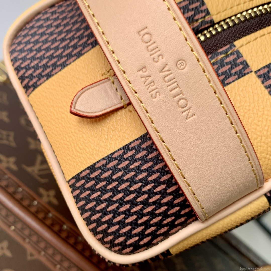 LV N40567 Louis Vuitton Locker Dopp Kit Bag Yellow Damier Other