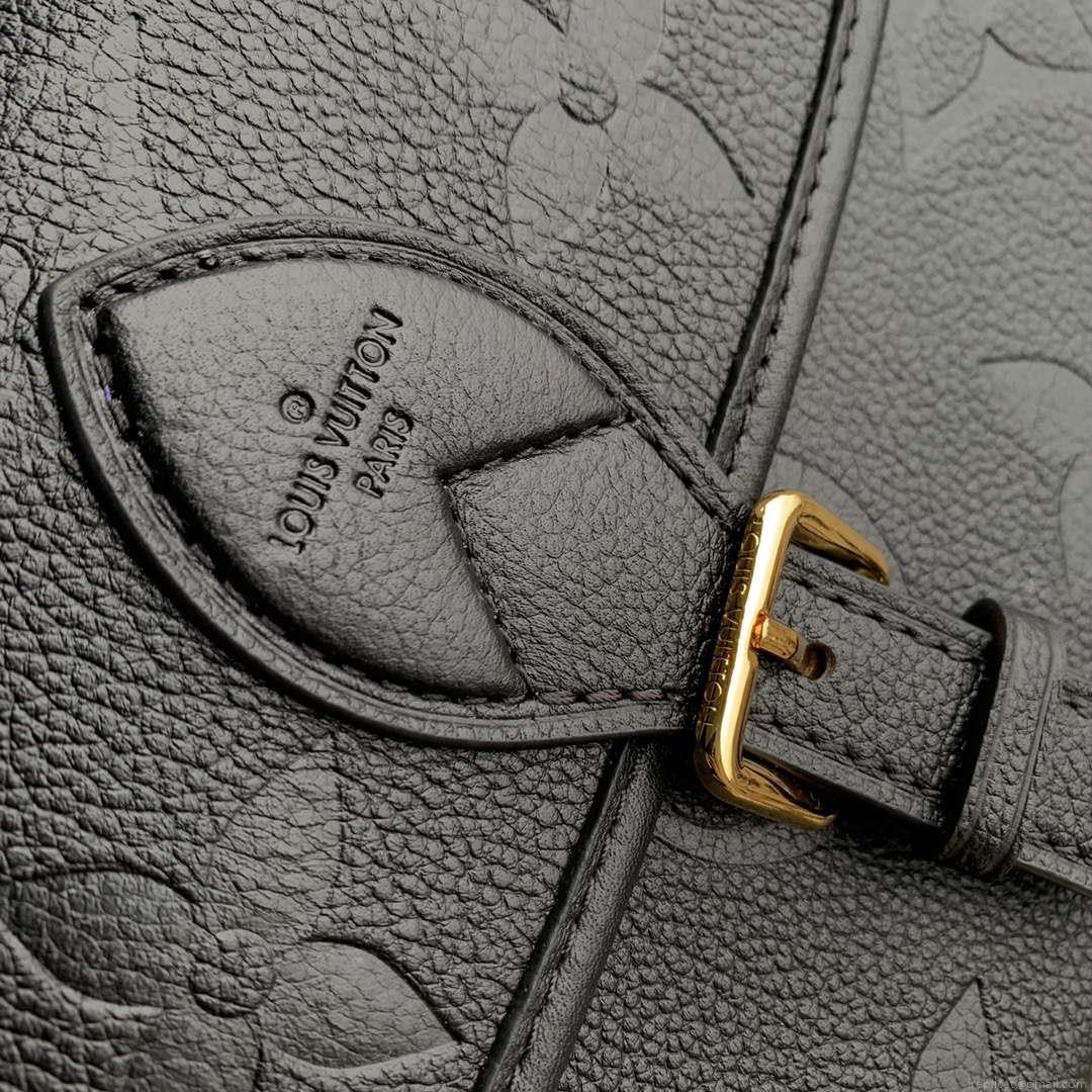 LV M46386 Louis Vuitton Diane Monogram Empreinte Leather Black
