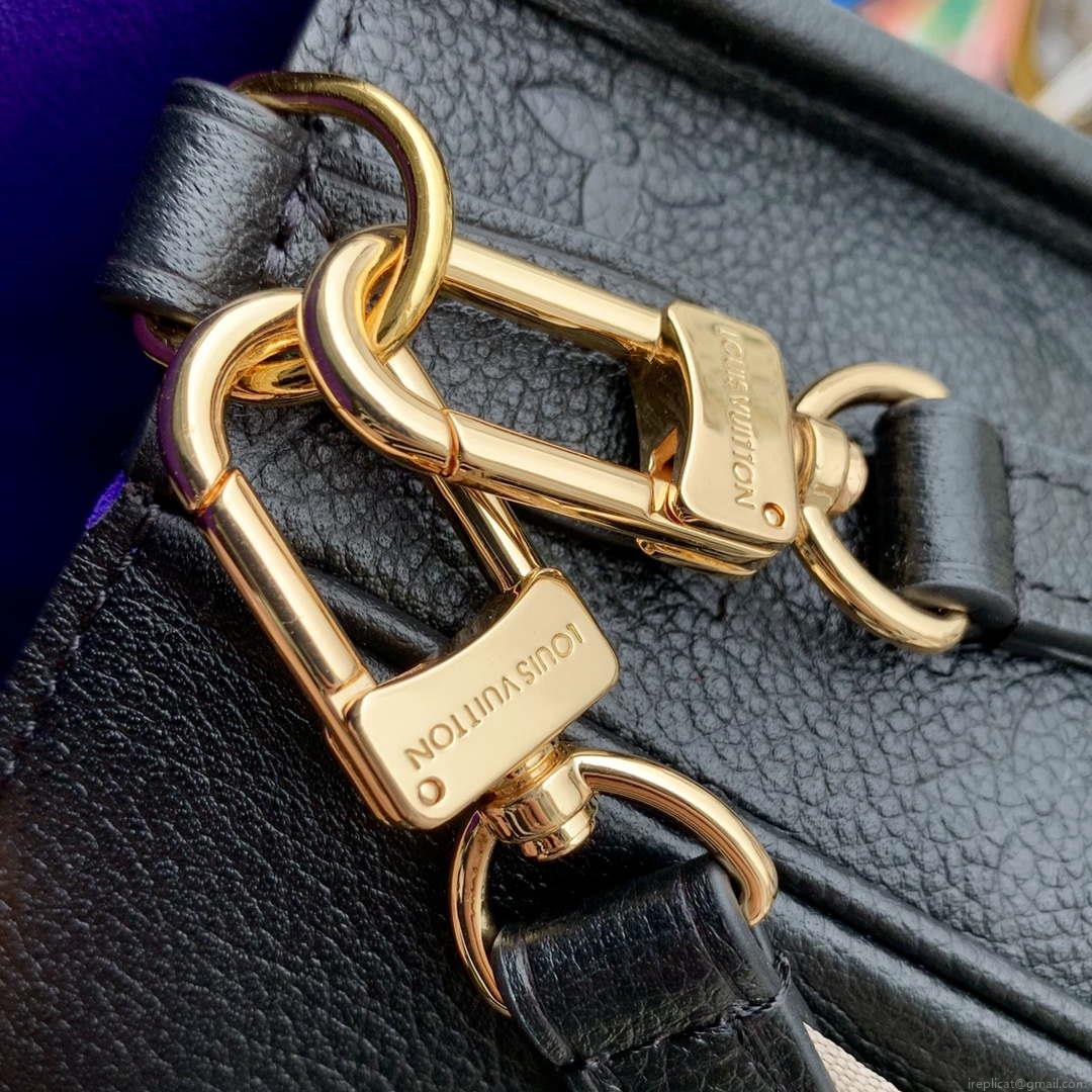 LV M46386 Louis Vuitton Diane Monogram Empreinte Leather Black