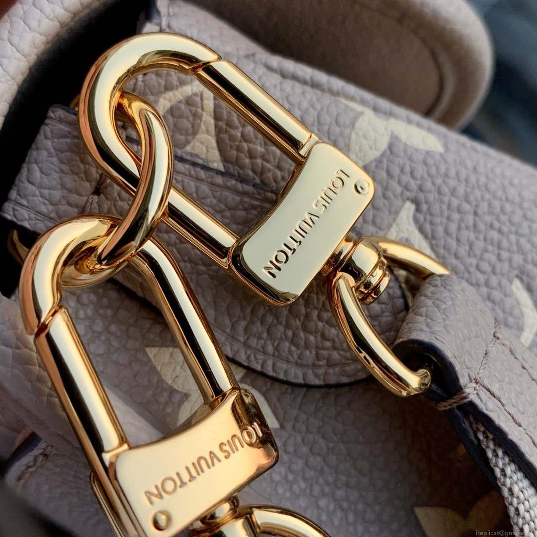 LV M46386 Louis Vuitton Diane Monogram Empreinte Leather Gray with Camel