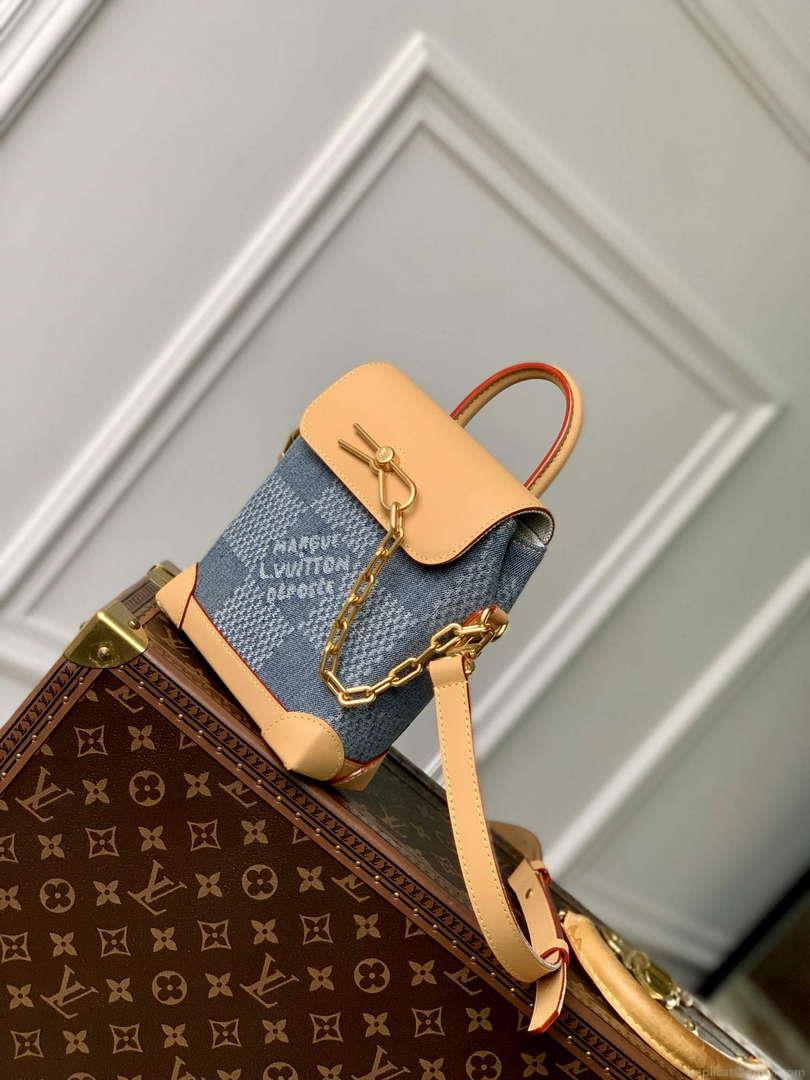LV N40751 Louis Vuitton Nano Steamer Small City Bag Blue